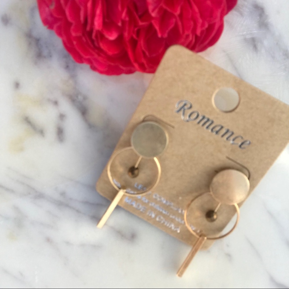 Gold drop earrings